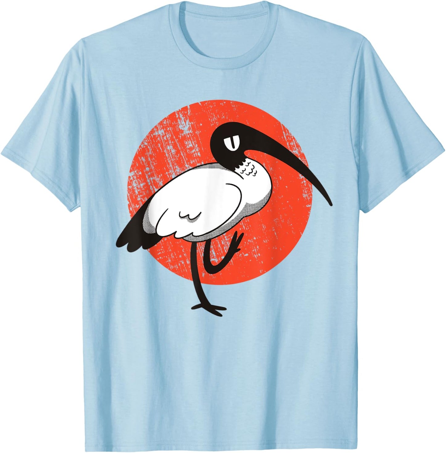 White Ibis Bird T-Shirt - T-Shirt | Light Blue