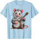 Opossum Playing Banjo T-Shirt - T-Shirt | Light Blue