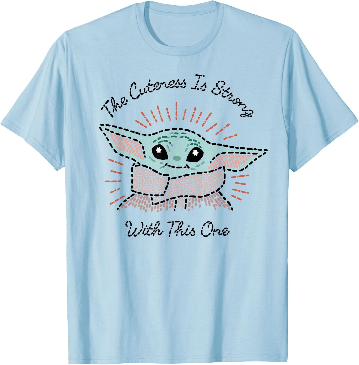 Star Wars The Mandalorian The Child Cuteness Is Strong T-Shirt - T-Shirt | Light Blue