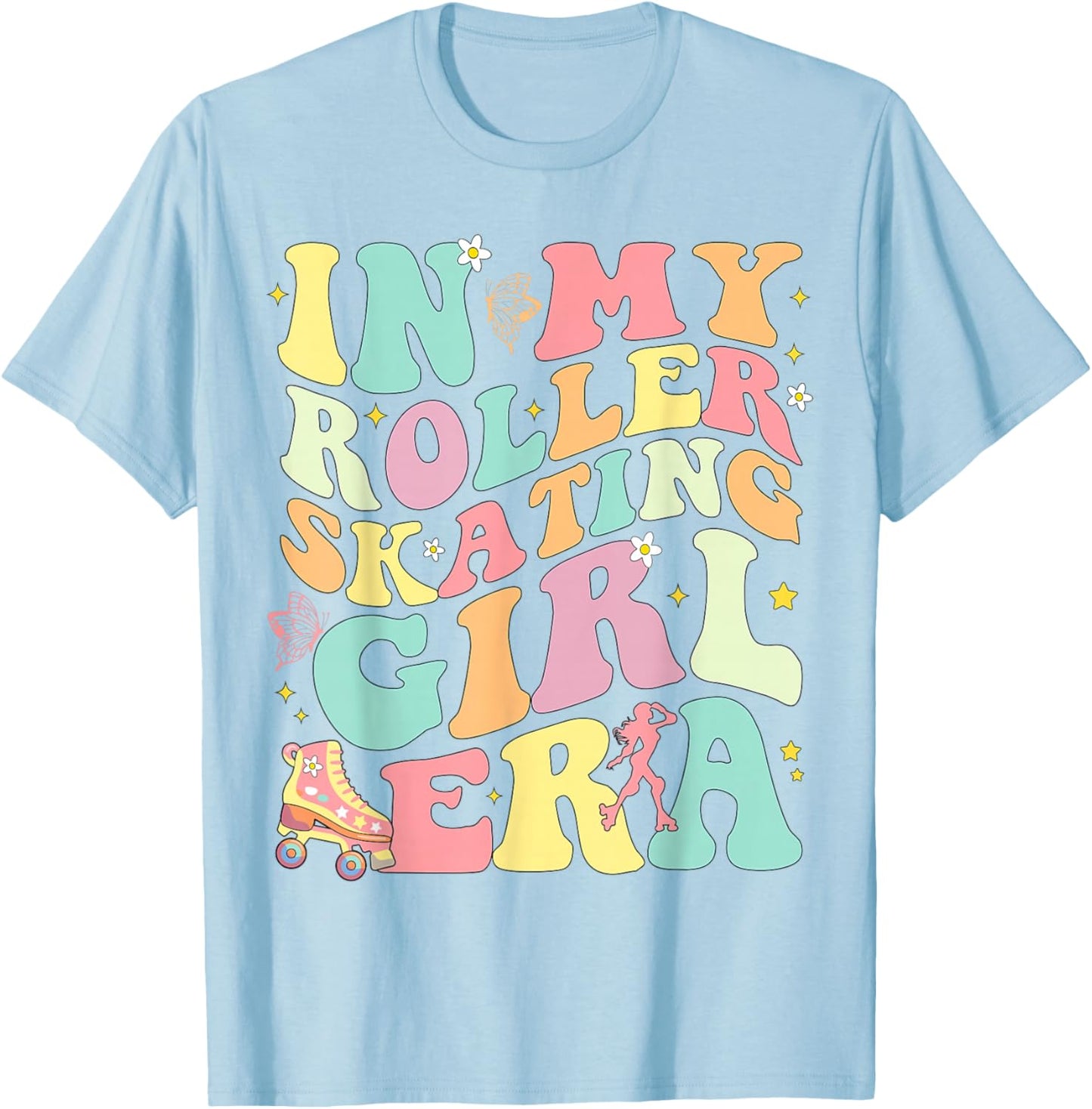in My Roller Skating Girl Era T-Shirt - T-Shirt | Light Blue