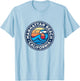 Manhattan Beach California CA Vintage Nautical Waves Design T-Shirt - T-Shirt | Light Blue