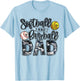 Baseball And Softball Dad of Both Softball Dad Baseball Dad T-Shirt - T-Shirt | Light Blue