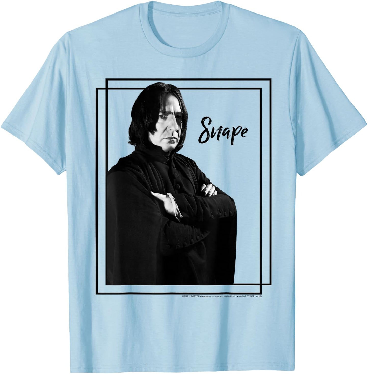 Harry Potter Snape Simple Framed Portrait T-Shirt - T-Shirt | Light Blue