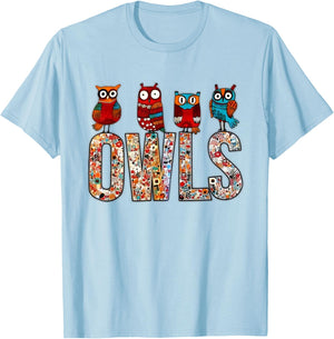 Love owls Women Shirt owl Lovers for kids and girls T-Shirt - T-Shirt | Light Blue