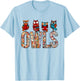 Love owls Women Shirt owl Lovers for kids and girls T-Shirt - T-Shirt | Light Blue