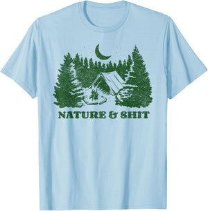 Funny Outdoor Nature & Shit T-Shirt - T-Shirt | Light Blue