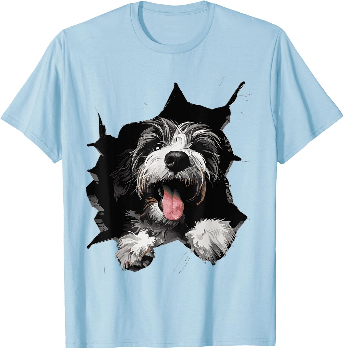 Bearded Collie T-Shirt - T-Shirt | Light Blue