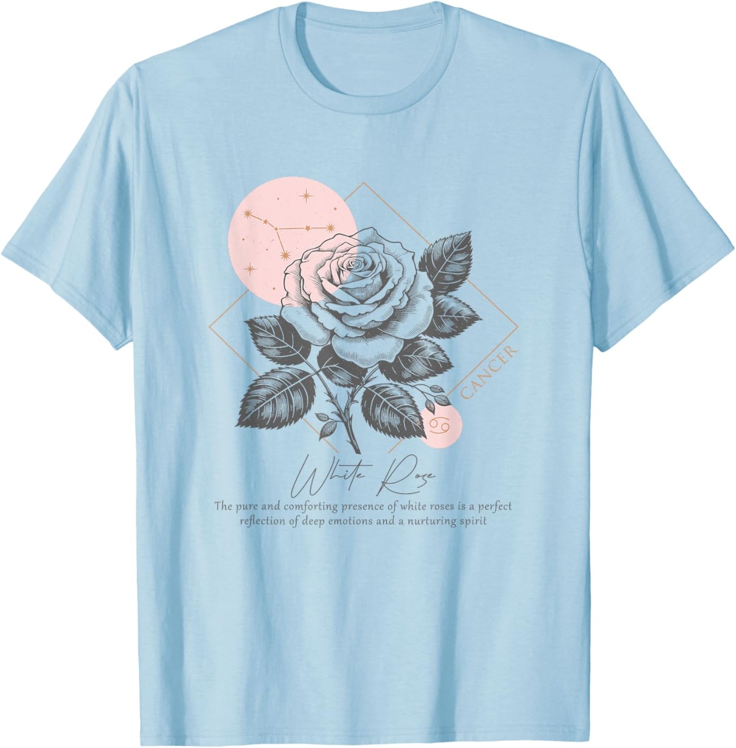 Cancer Zodiac Symbol Horoscope Astrology Birthday T-Shirt - T-Shirt | Light Blue