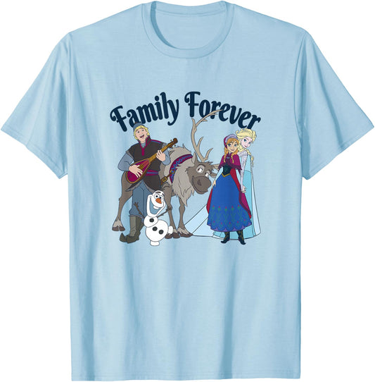 Disney Frozen Family Forever Group Shot T-Shirt - T-Shirt | Light Blue