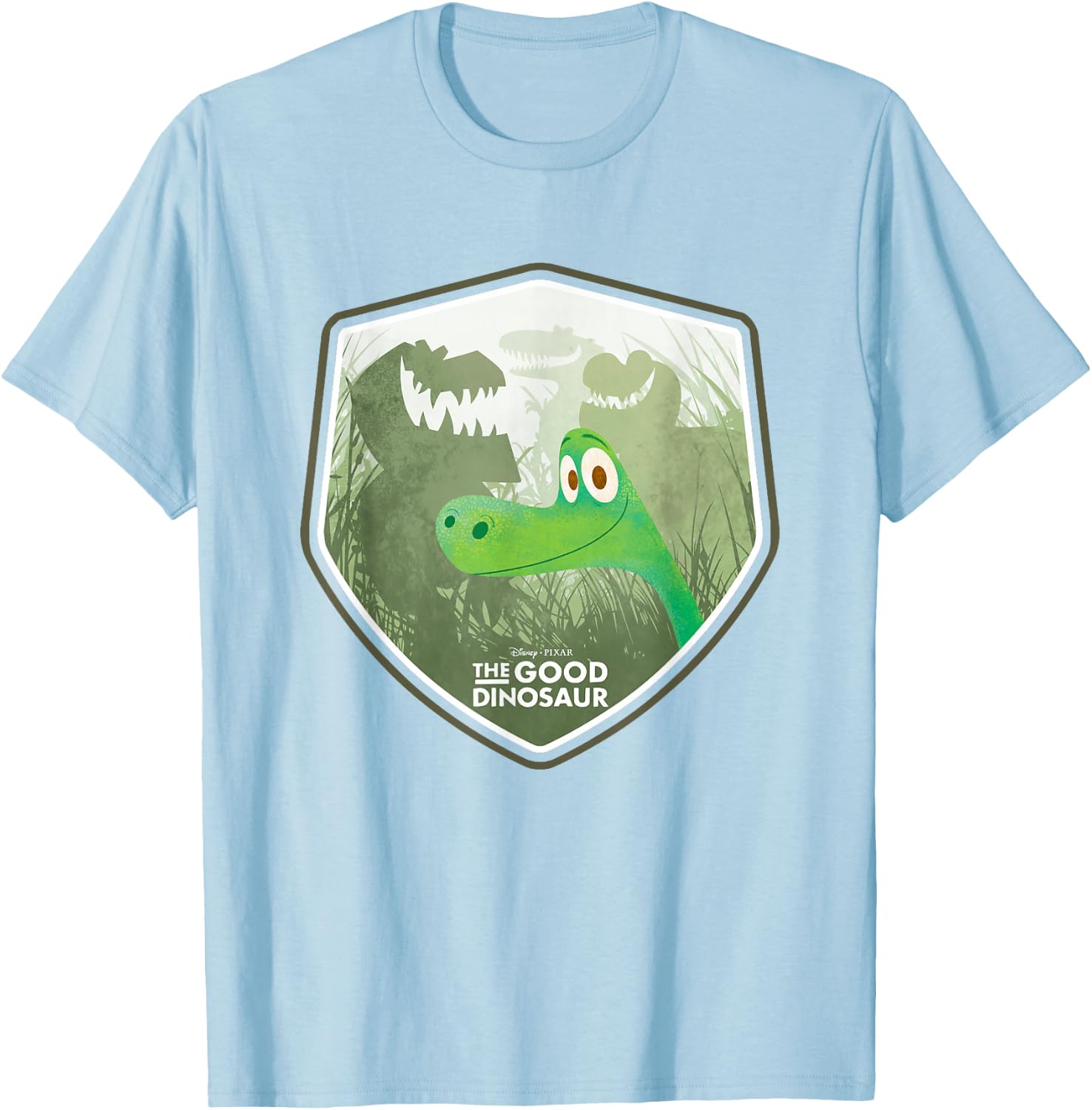 Disney Pixar The Good Dinosaur Arlo Big Chest Badge Logo T-Shirt - T-Shirt | Light Blue