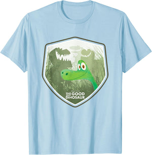 Disney Pixar The Good Dinosaur Arlo Big Chest Badge Logo T-Shirt - T-Shirt | Light Blue