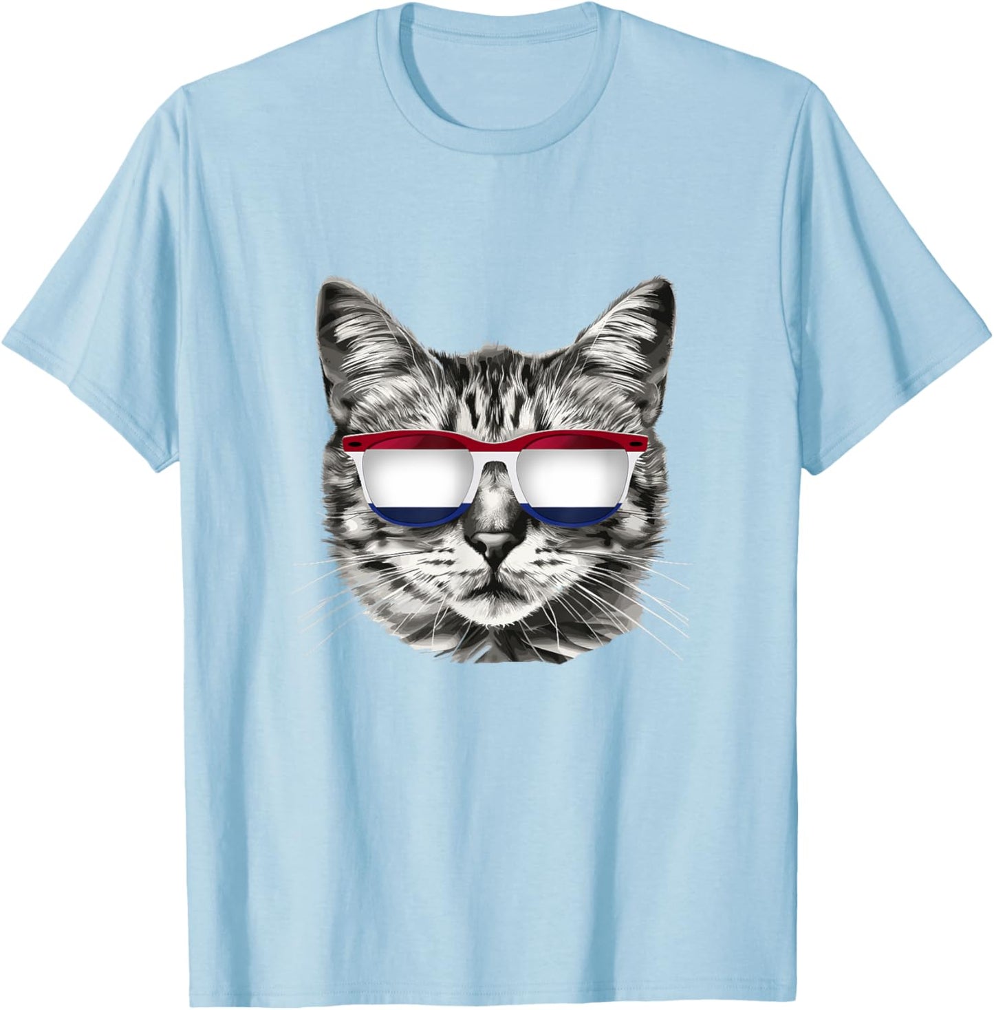 Dutch Flag Cat Owner Souvenirs Products Kitten Netherlands Women Kids T-Shirt - T-Shirt | Light Blue