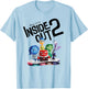 Disney Pixar Inside Out 2 Emotional Group Title Movie Poster T-Shirt - T-Shirt | Light Blue