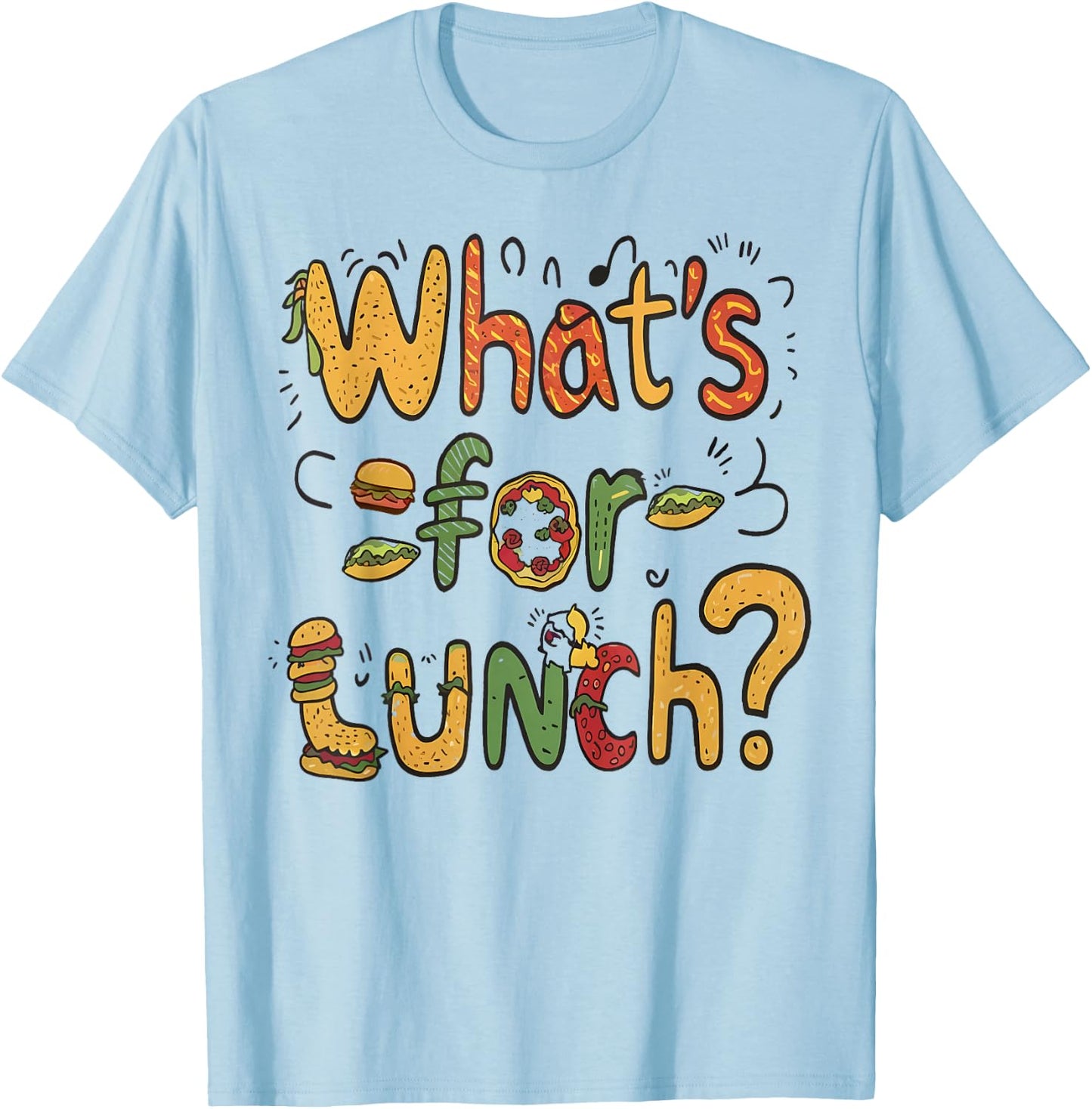 Funny Lady What's For Lunch Cooking And Kitchen Woman T-Shirt - T-Shirt | Light Blue