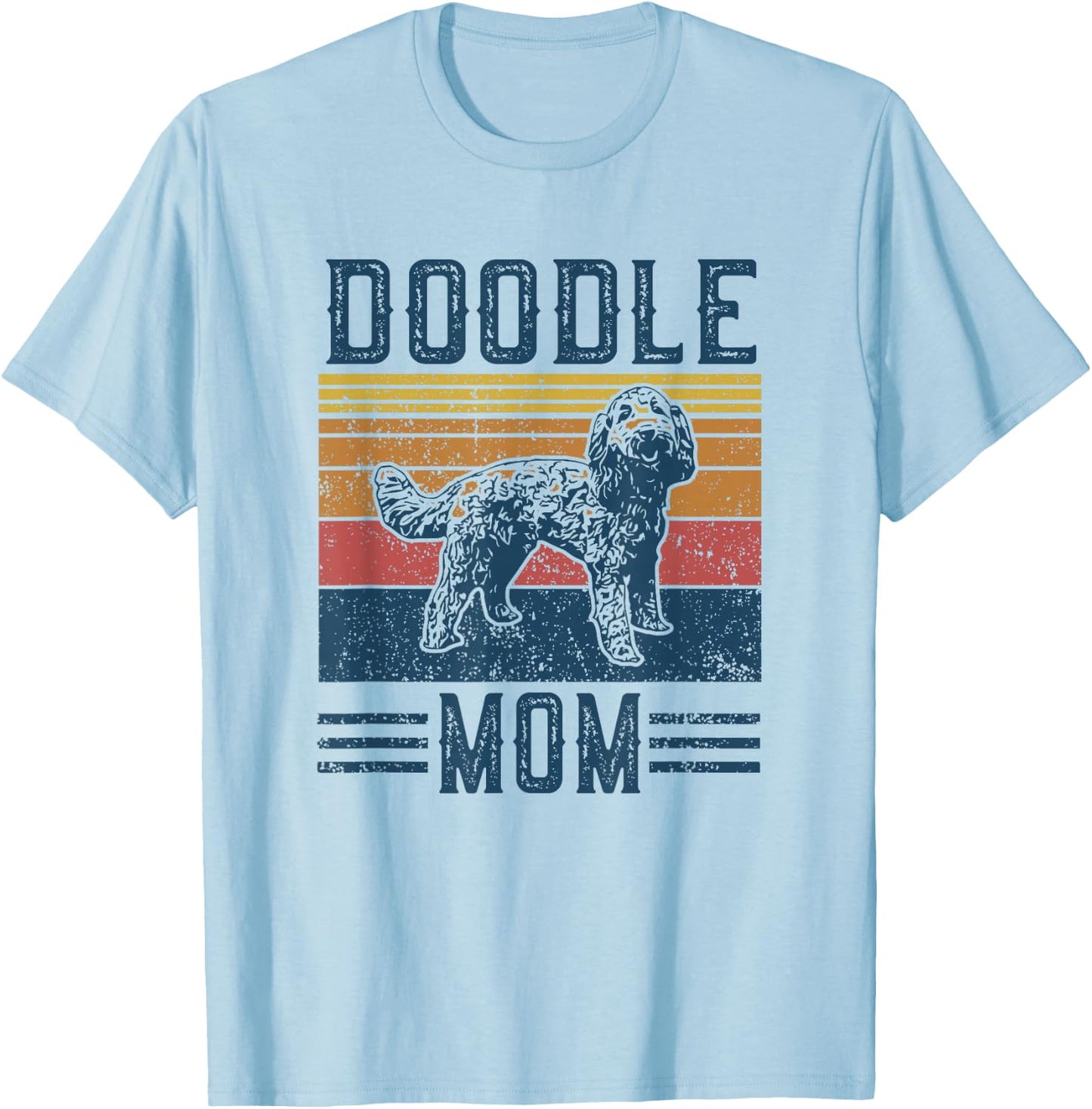 Vintage Doodle Mom Mother - Aussie Doodle & Goldendoodle T-Shirt - T-Shirt | Light Blue