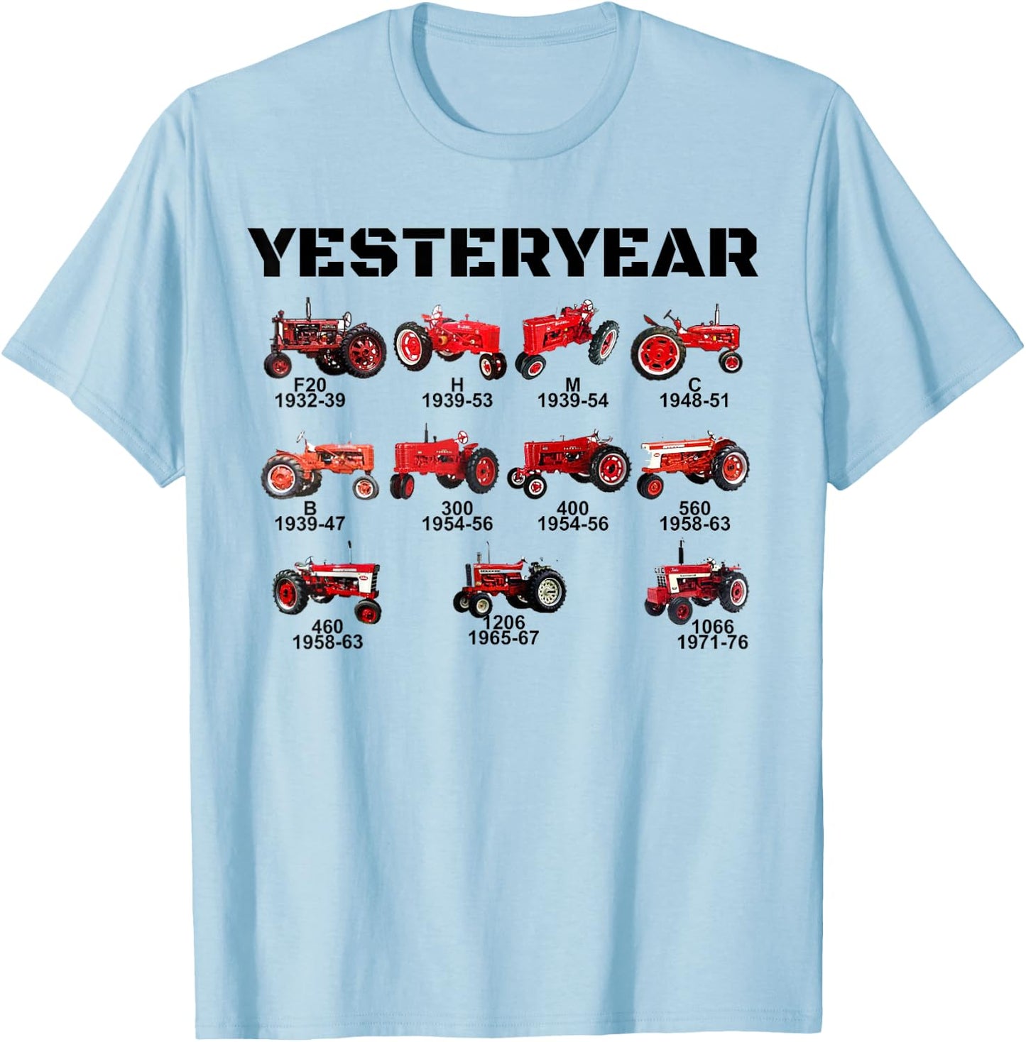 Vintage Red Tractor Yesteryear T-Shirt - T-Shirt | Light Blue