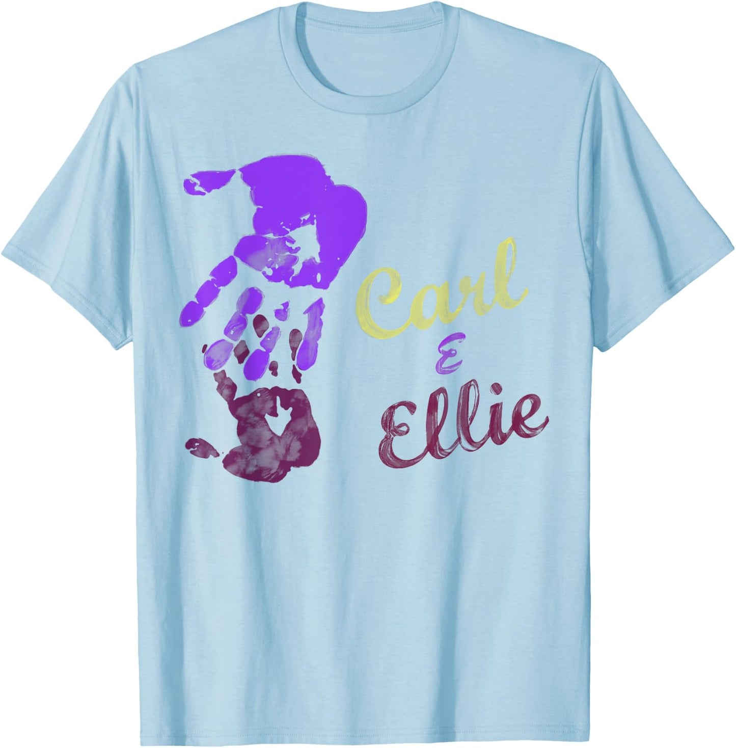 Disney Pixar Up Carl & Ellie Handprints T-Shirt - T-Shirt | Light Blue