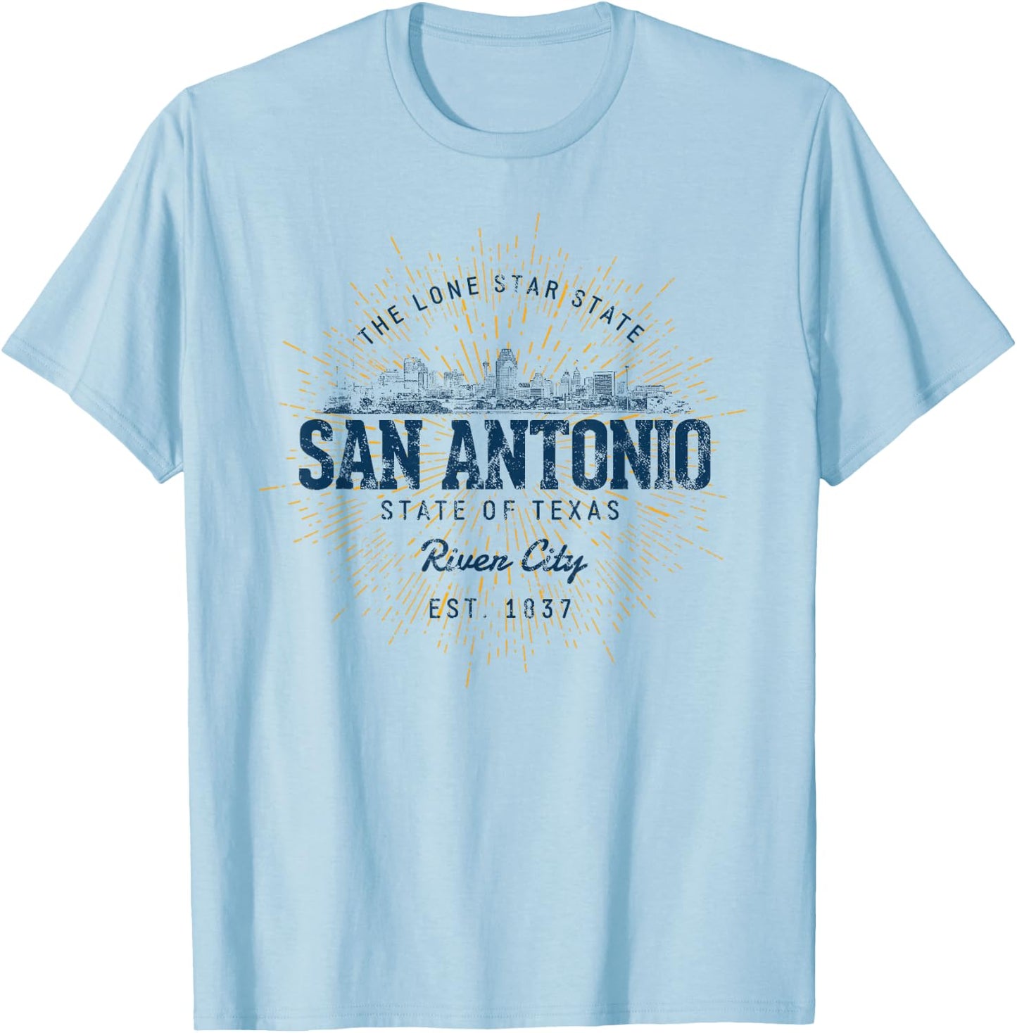 Vintage San Antonio Retro T-Shirt - T-Shirt | Light Blue