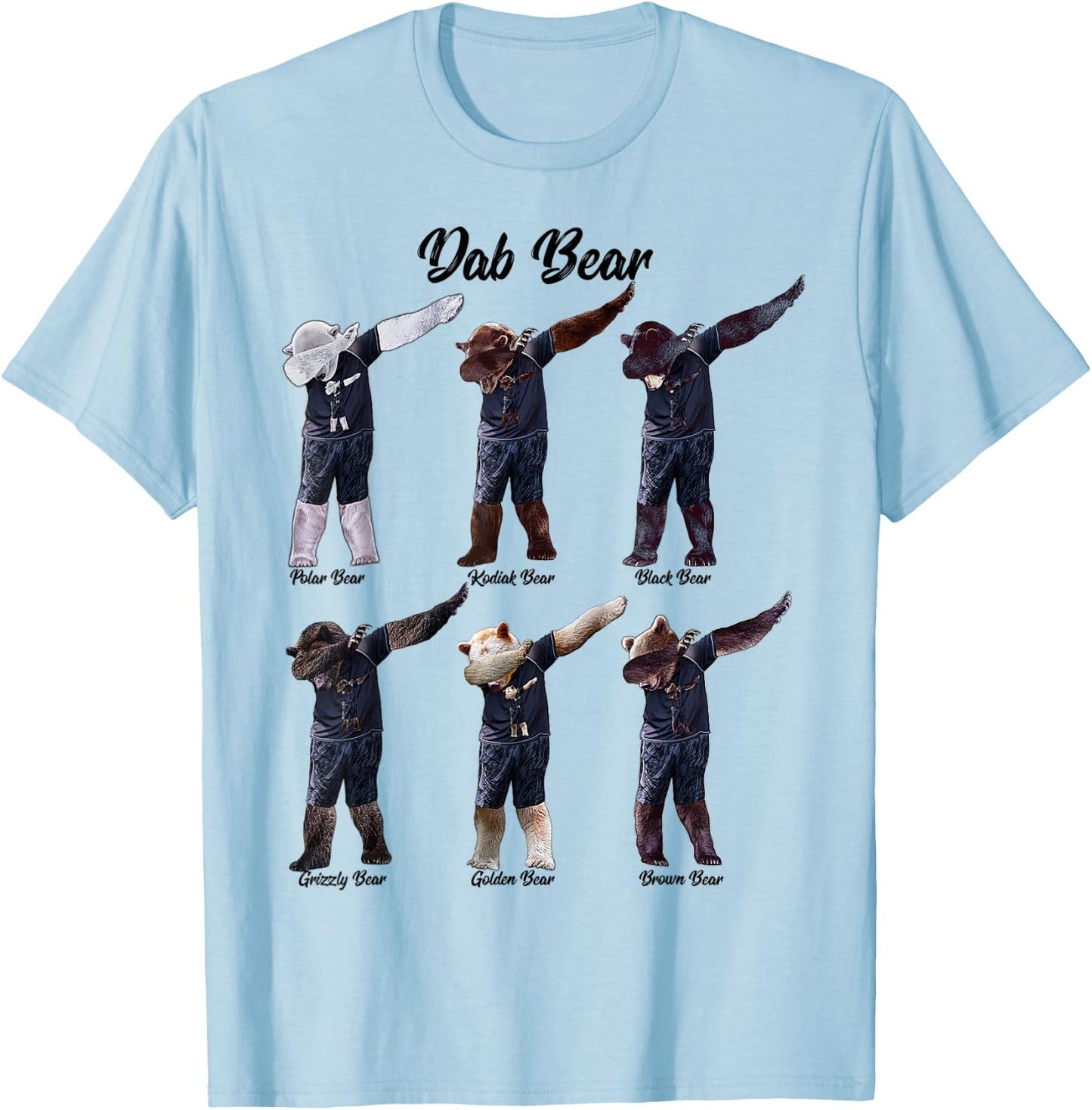 Dab Bear - by Behrbones T-Shirt - T-Shirt | Light Blue