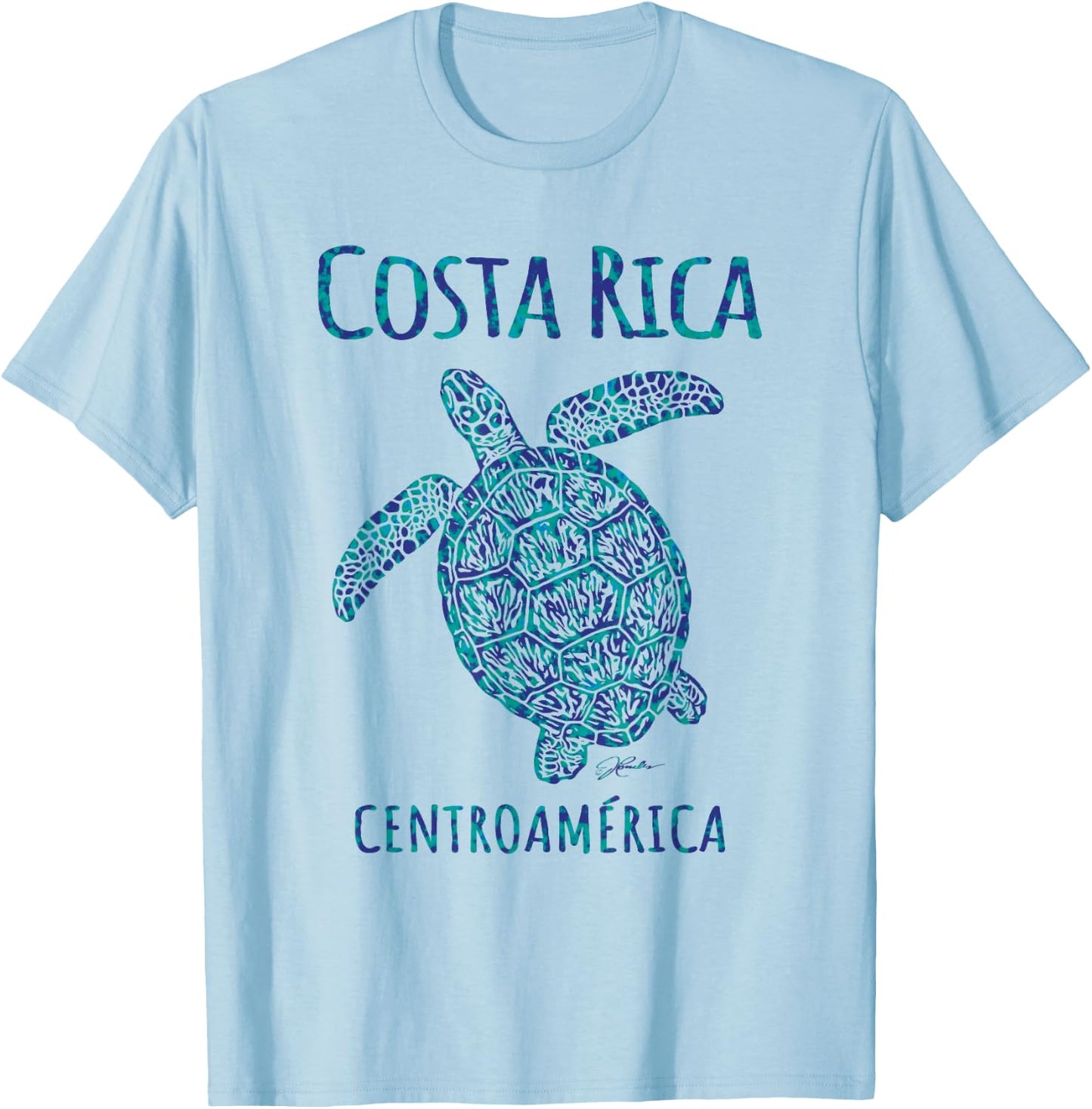 JCombs: Costa Rica, Sea Turtle, Beach T-Shirt - T-Shirt | Light Blue