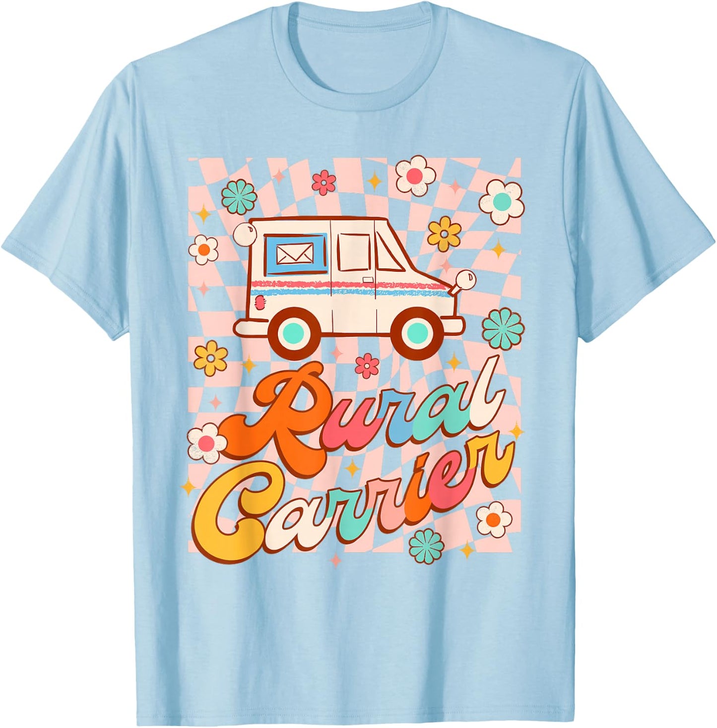 Postal Worker Mailman Postman Mail Carrier Rural Carrier T-Shirt - T-Shirt | Light Blue