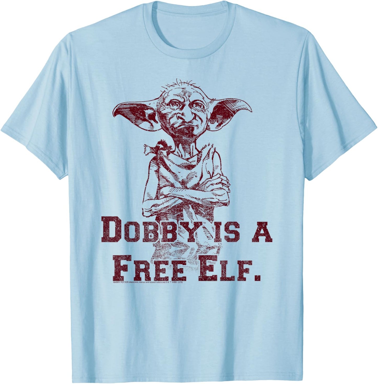 Harry Potter Dobby Is A Free Elf T-Shirt - T-Shirt | Light Blue