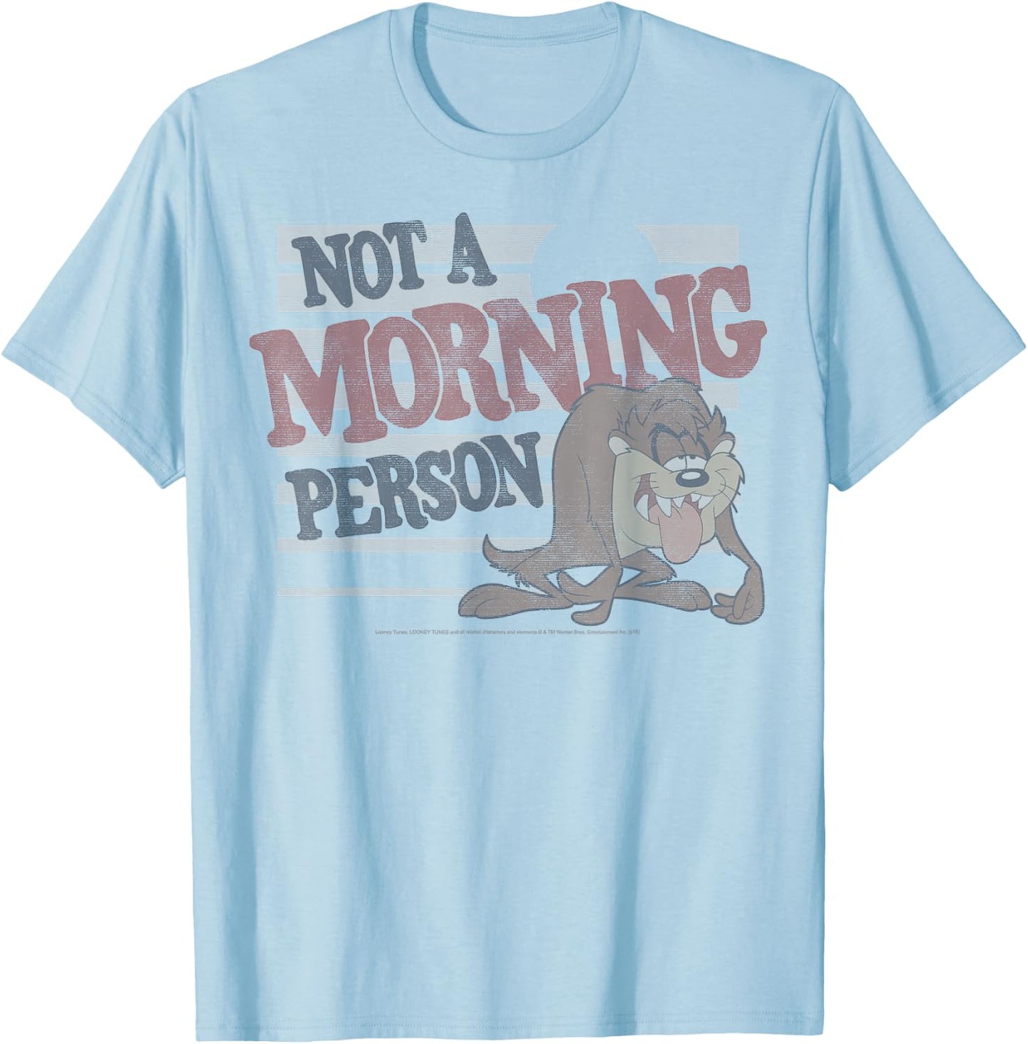 Looney Tunes Taz Not A Morning Person T-Shirt - T-Shirt | Light Blue