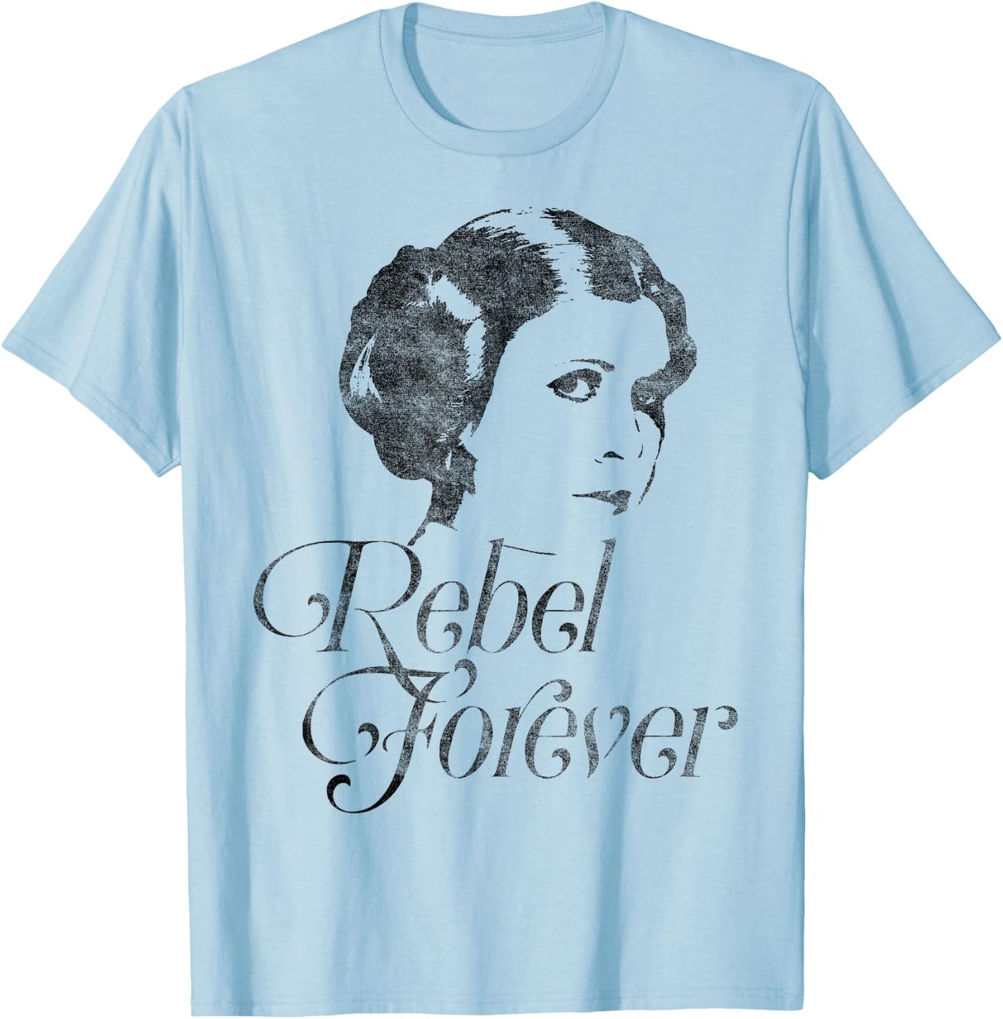 Star Wars Princess Leia Rebel Forever Portrait T-Shirt - T-Shirt | Light Blue