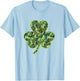 Camo Shamrock Camouflage Hunt St Patrick's Good Luck Hunting T-Shirt - T-Shirt | Light Blue