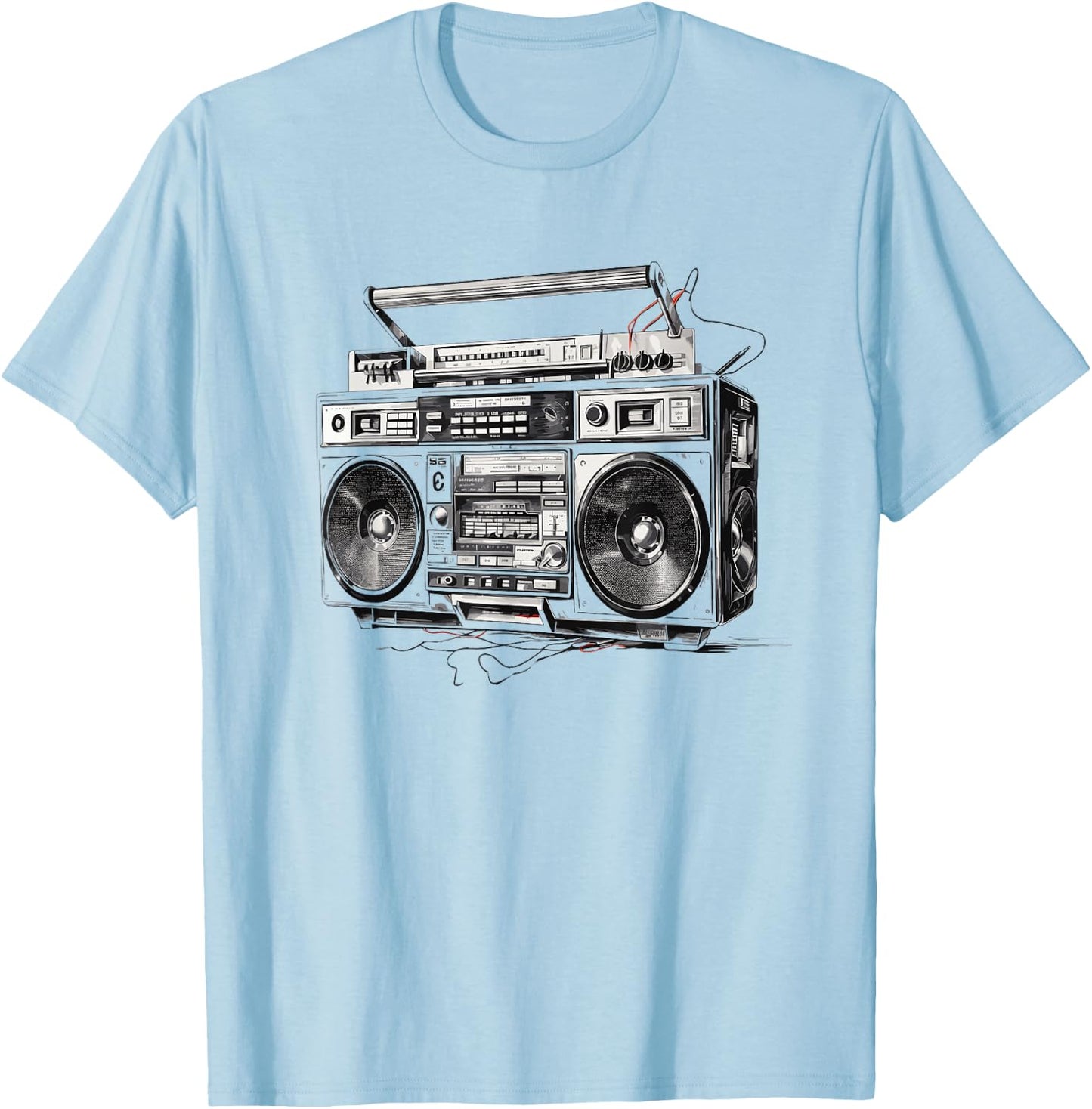 Ghetto Blaster Hip Hop 80's 90's Street Gangster Rap Lover T-Shirt - T-Shirt | Light Blue