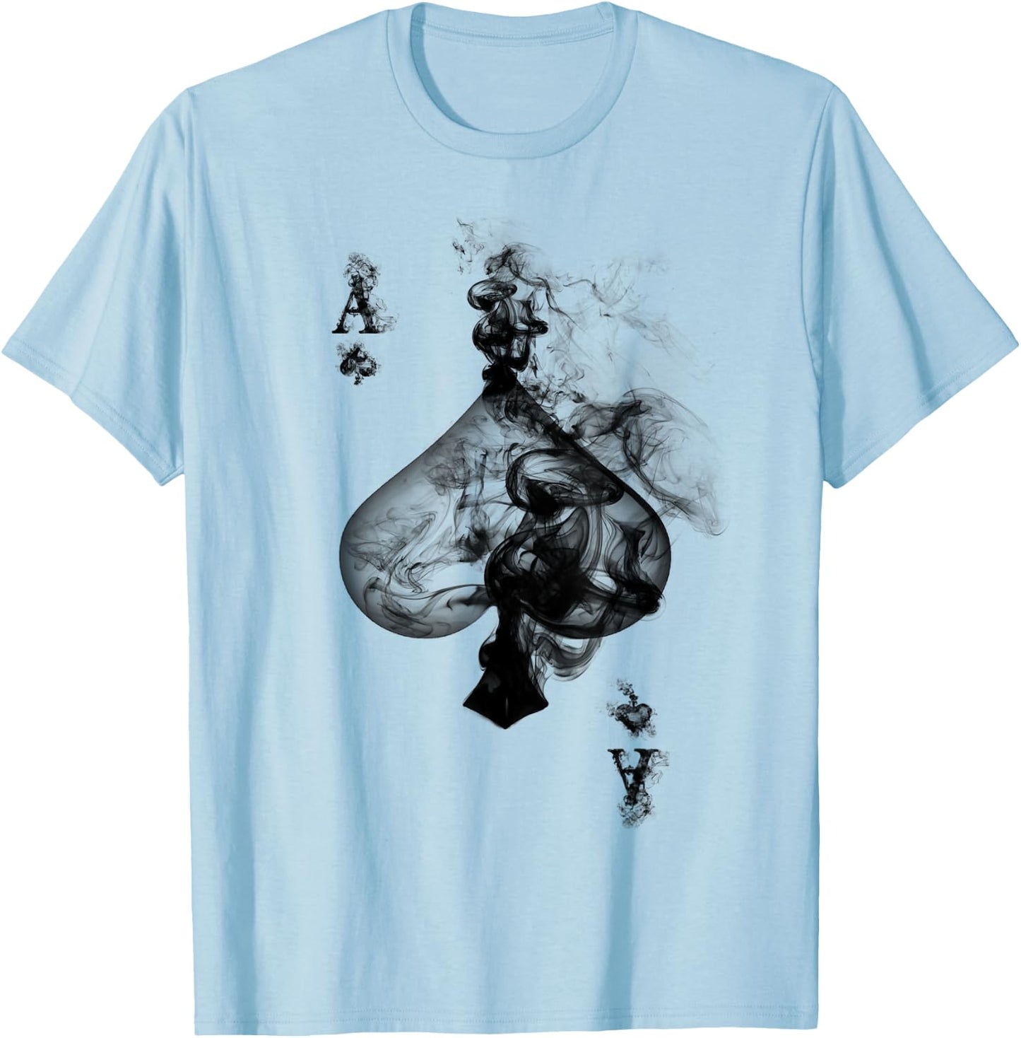 Ace of Spades - Smoke - for Card Players T-Shirt - T-Shirt | Light Blue