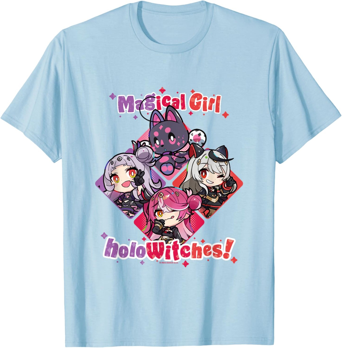 Magical Girl holoWitches! Shion/Marine/Chloe T-Shirt - T-Shirt | Light Blue