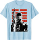 G.I. Joe Snake Eyes Retro Red Stripe Portrait T-Shirt - T-Shirt | Light Blue