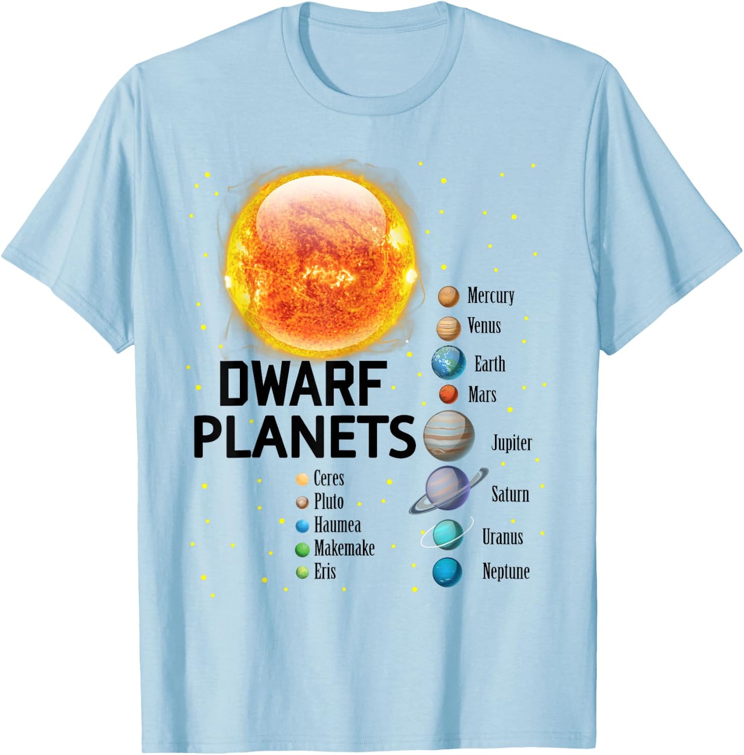 Solar System Planets Outer Space Astronaut Boys Girls Kids T-Shirt - T-Shirt | Light Blue