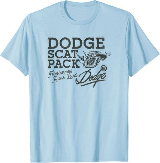 Dodge Retro Scat Pack T-Shirt - T-Shirt | Light Blue