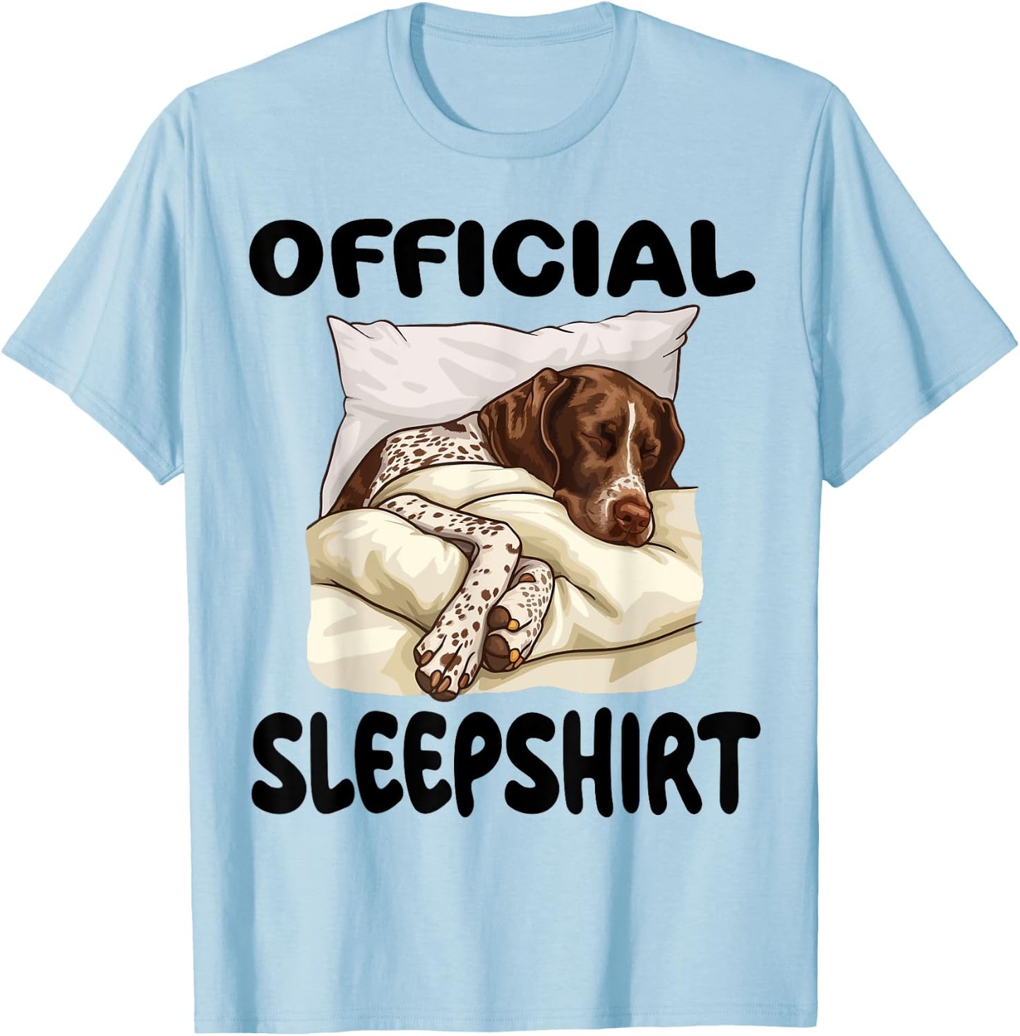 German Shorthaired Pointer Dog Official Sleepshirt Pajamas T-Shirt - T-Shirt | Light Blue