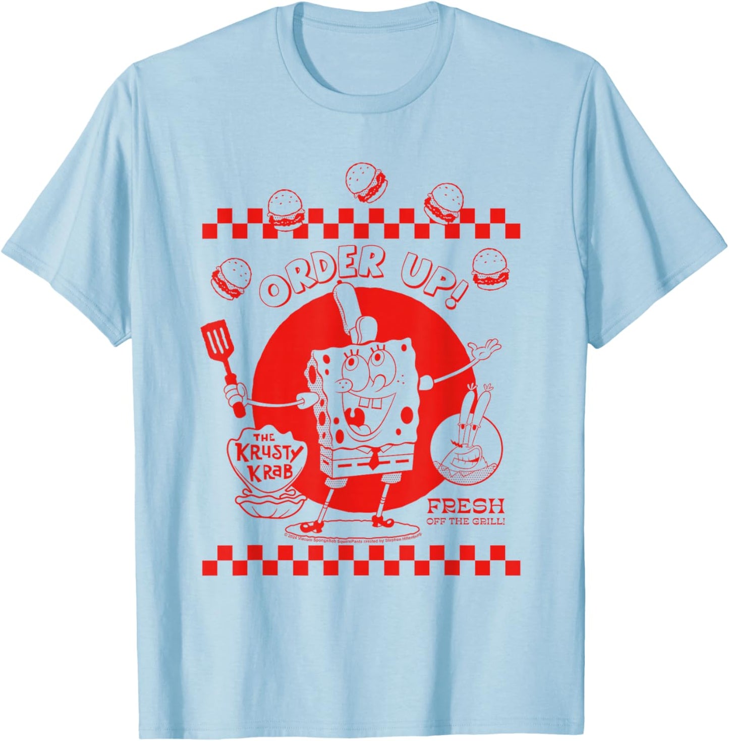 SpongeBob SquarePants Order Up! T-Shirt - T-Shirt | Light Blue