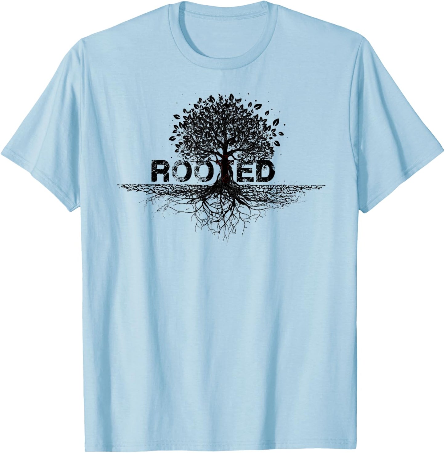 Rooted in Christ rooted & built up in Jesus Faith Christian T-Shirt - T-Shirt | Light Blue