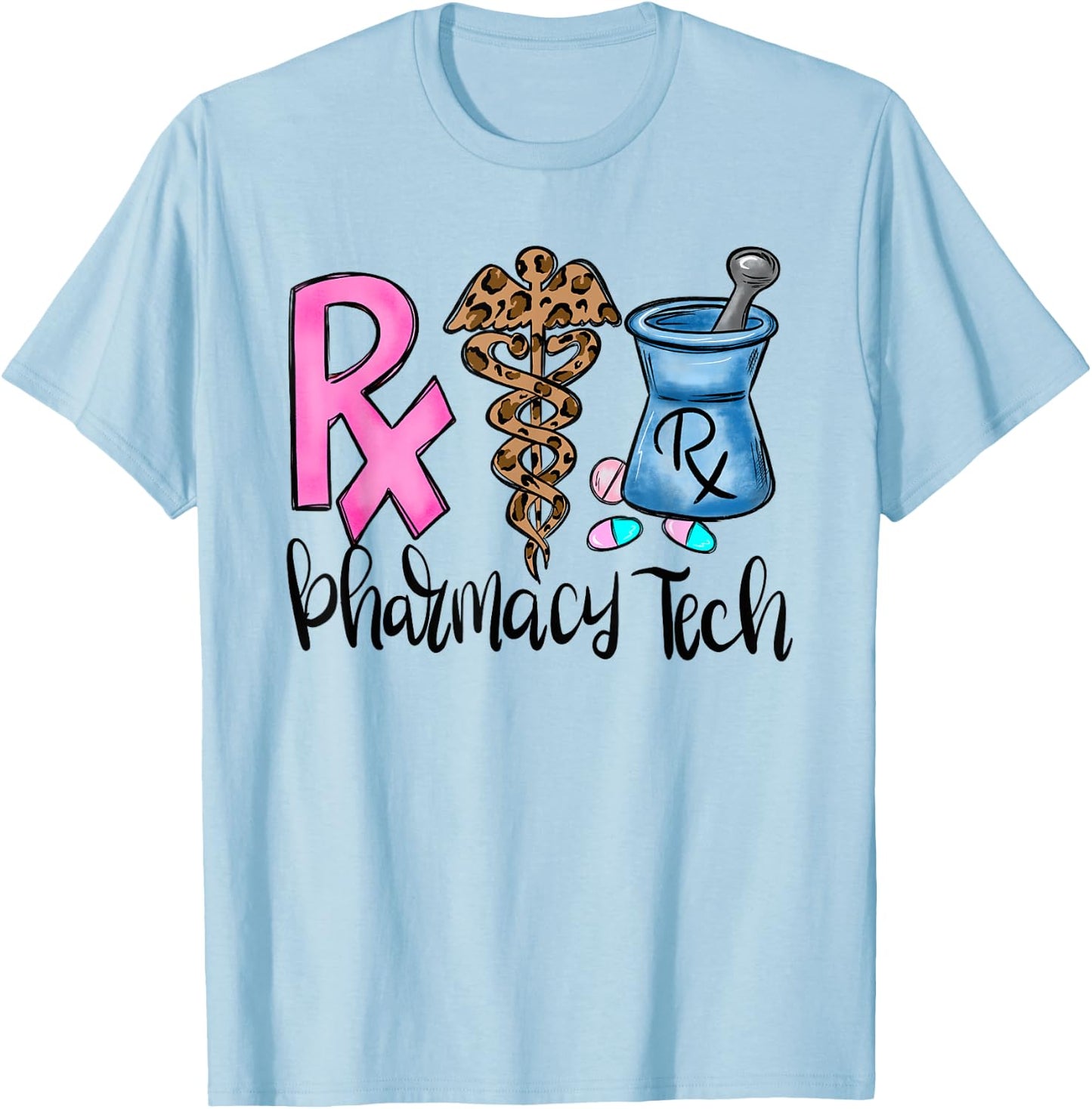 Pharmacy Tech CPhT Funny Pharmacist Assistant PTCE Squad T-Shirt - T-Shirt | Light Blue
