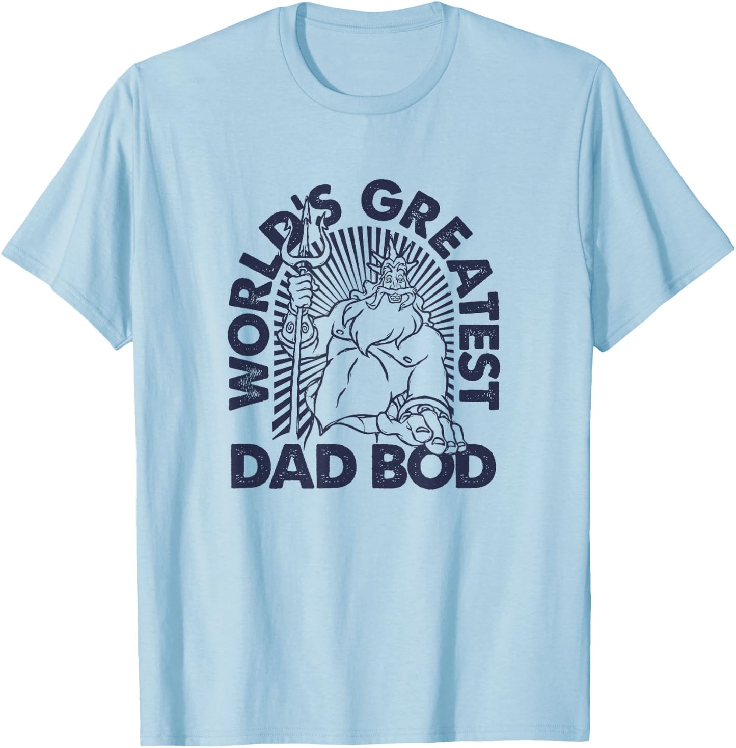 Disney The Little Mermaid King Triton World's Greatest Dad T-Shirt - T-Shirt | Light Blue