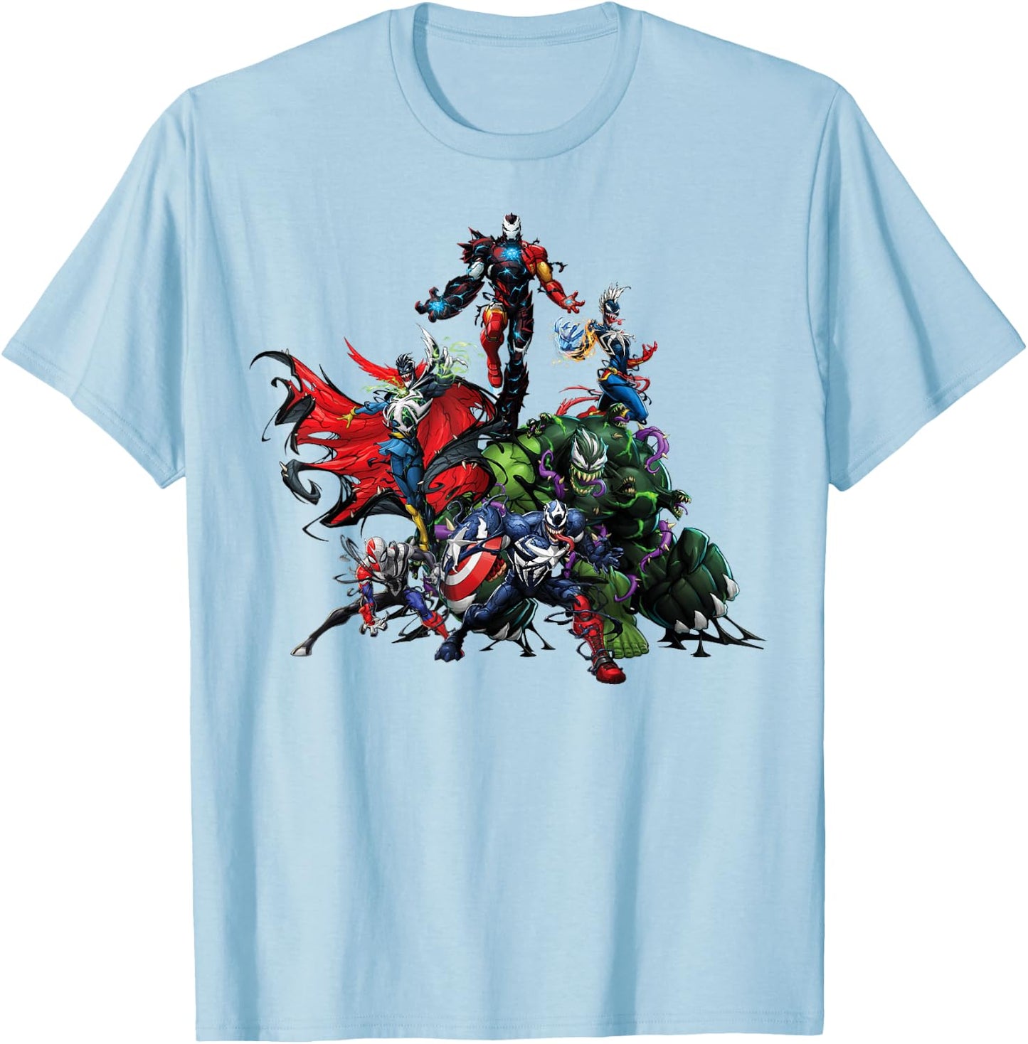 Marvel Spider-Man Maximum Venom Avengers Venomized Small T-Shirt - T-Shirt | Light Blue