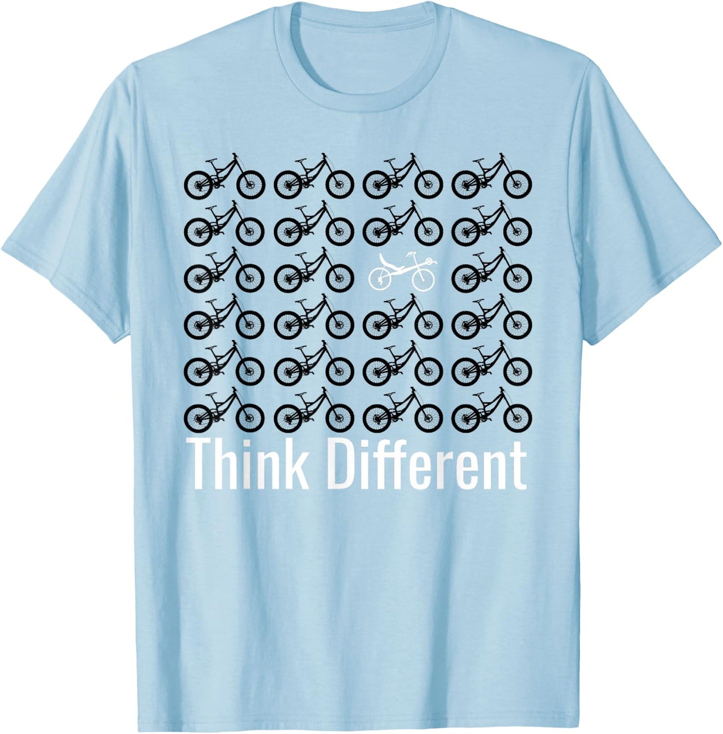 Recumbent Bike Bicycle Cycling T-Shirt - T-Shirt | Light Blue