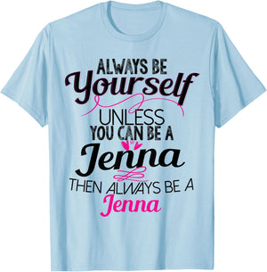 Jenna Name T-Shirt - T-Shirt | Light Blue