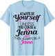 Jenna Name T-Shirt - T-Shirt | Light Blue