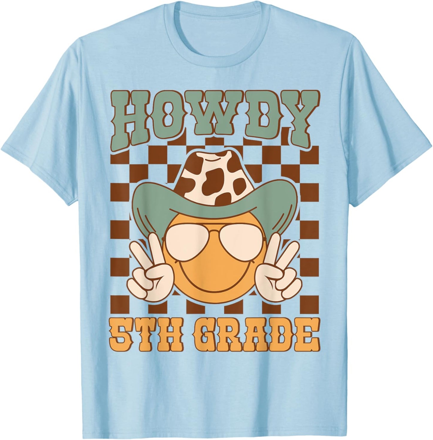 Howdy 5th Grade Teacher Western Back To School Fifth Grade T-Shirt - T-Shirt | Light Blue