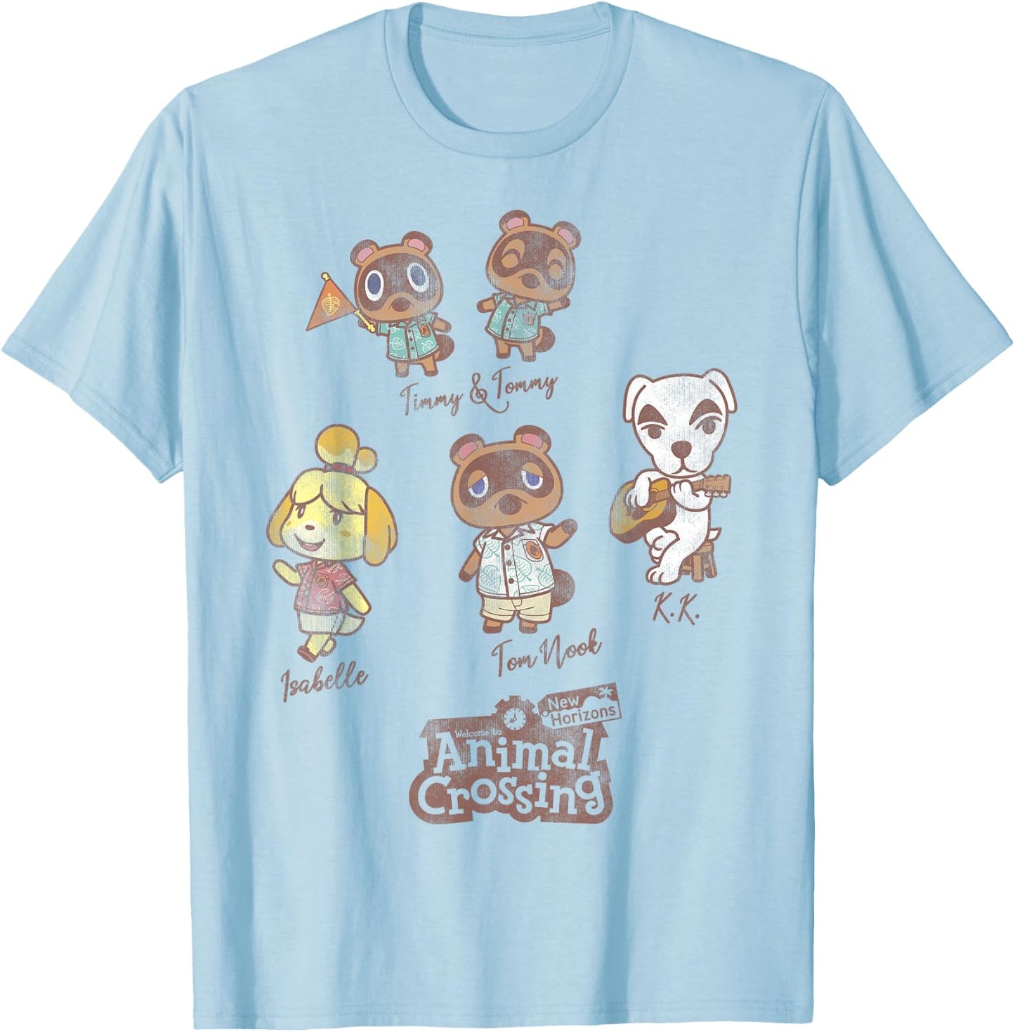 Animal Crossing: New Horizons Nintendo Game Group Names T-Shirt - T-Shirt | Light Blue