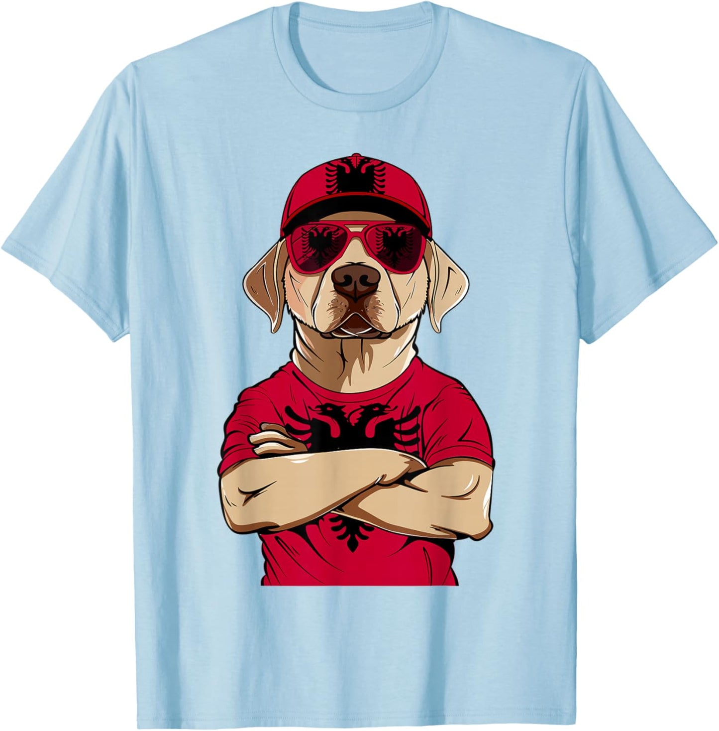Albanian Flag Dog Mom Souvenirs Products Dogs Albania T-Shirt - T-Shirt | Light Blue