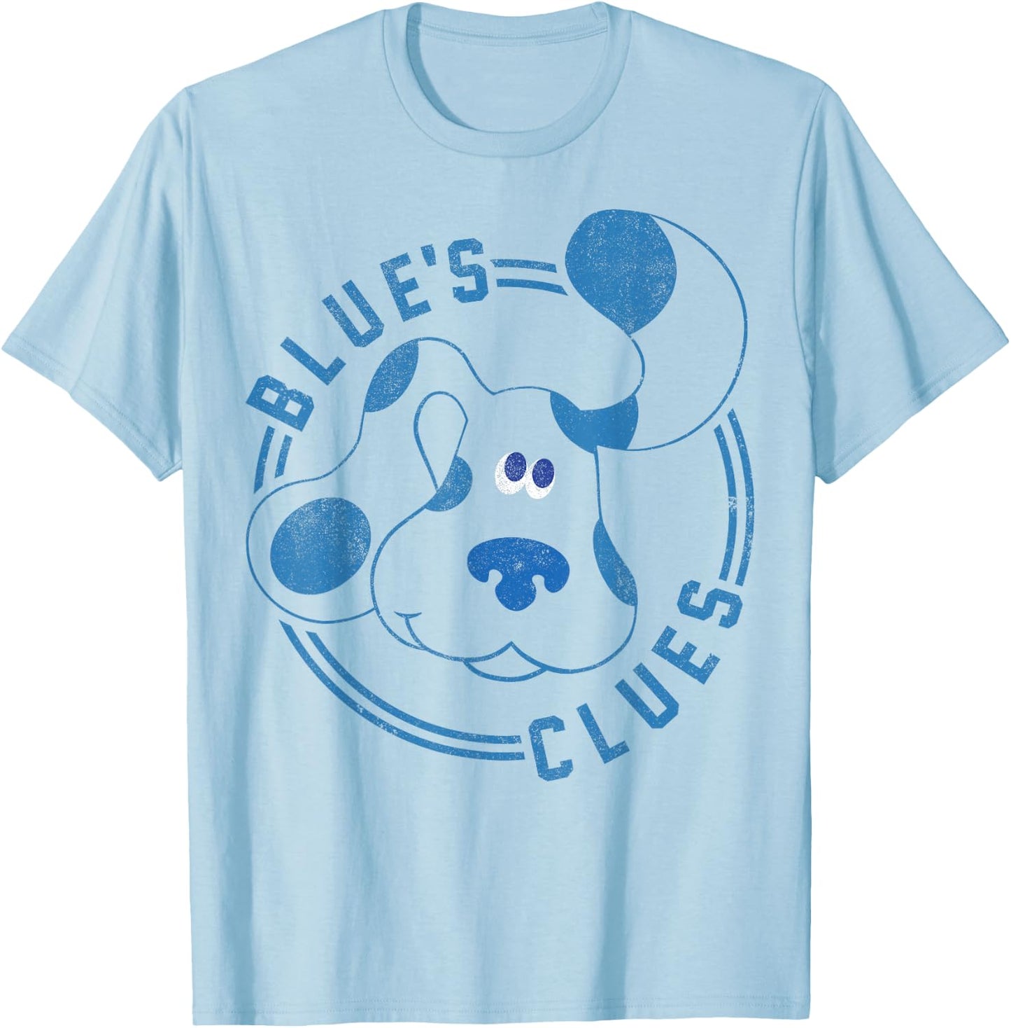 Blue's Clues Blue Big Face Portrait T-Shirt - T-Shirt | Light Blue