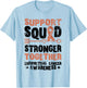 Support Squad Together Vintage Endometrial Cancer Awareness T-Shirt - T-Shirt | Light Blue