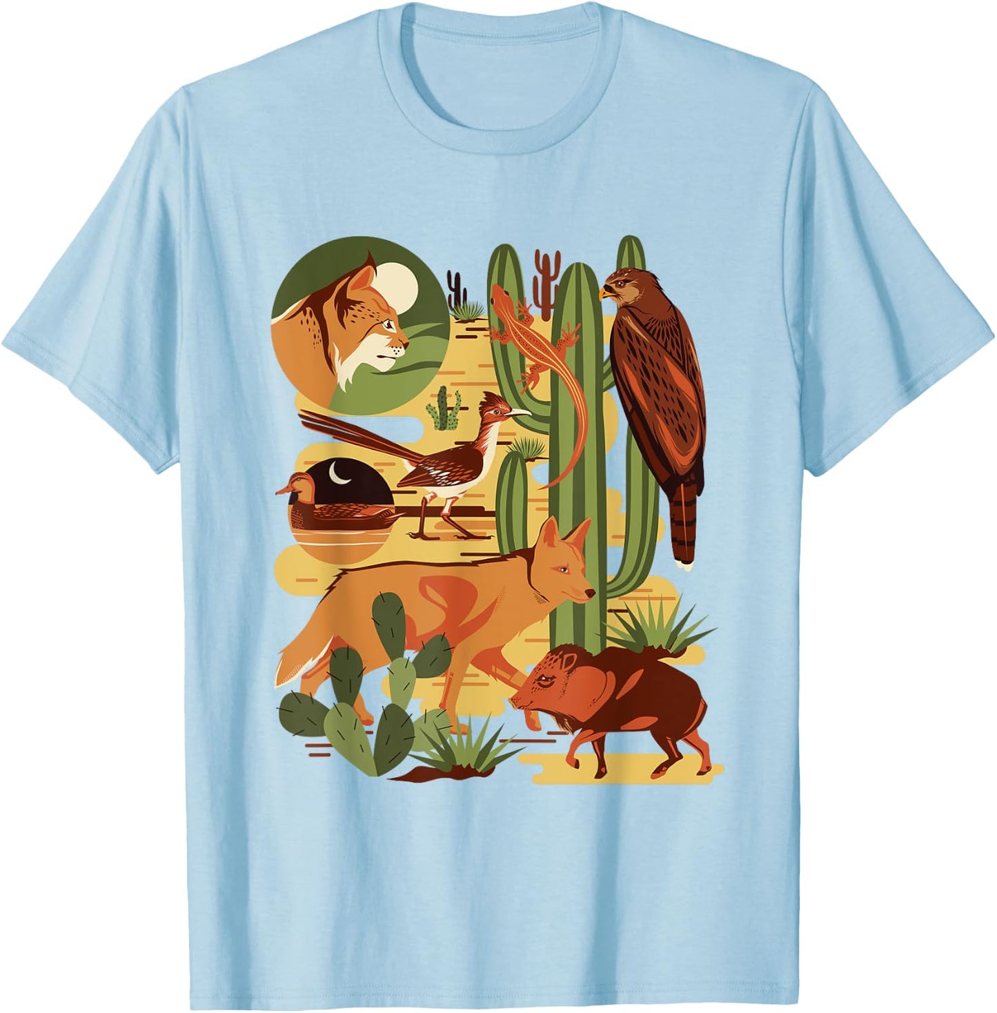 Southwestern Nature Sonoran Desert Animal Lover T-Shirt - T-Shirt | Light Blue
